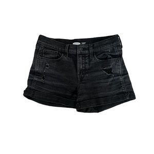 Old Navy Women Black Denim Shorts SZ 2